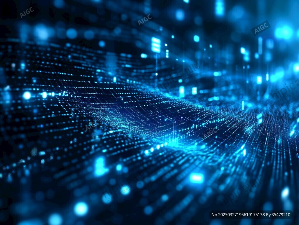 科技感数字流动背景画面