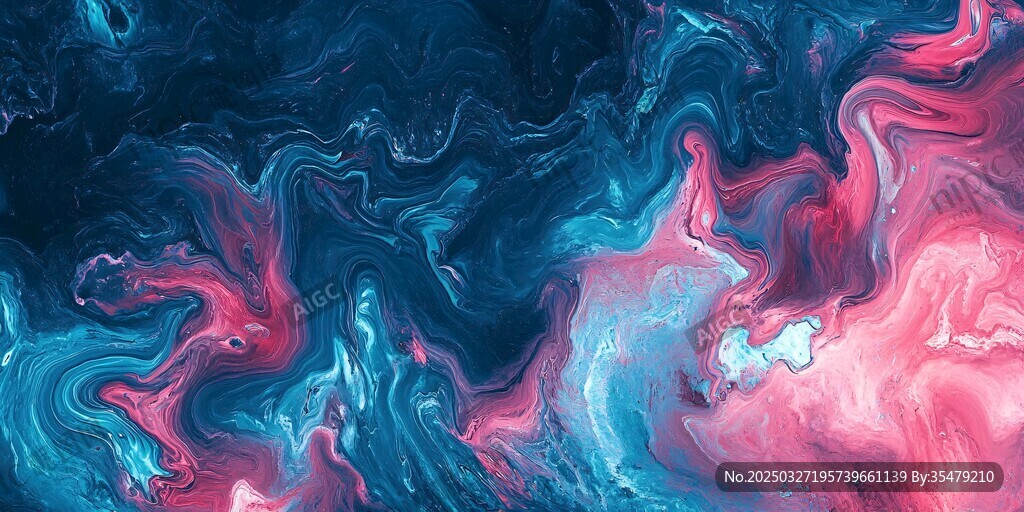 梦幻炫彩流体艺术背景图