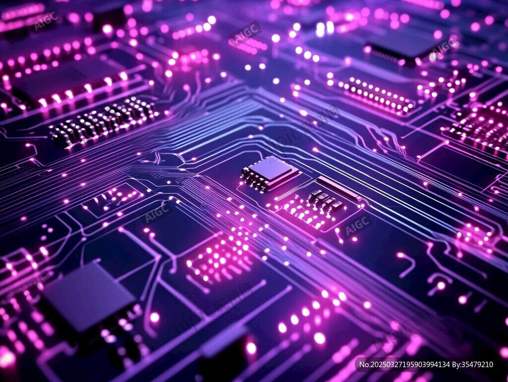 梦幻紫调的精密电路板