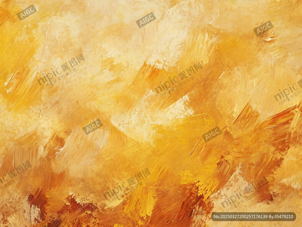 暖黄色调抽象油画纹理