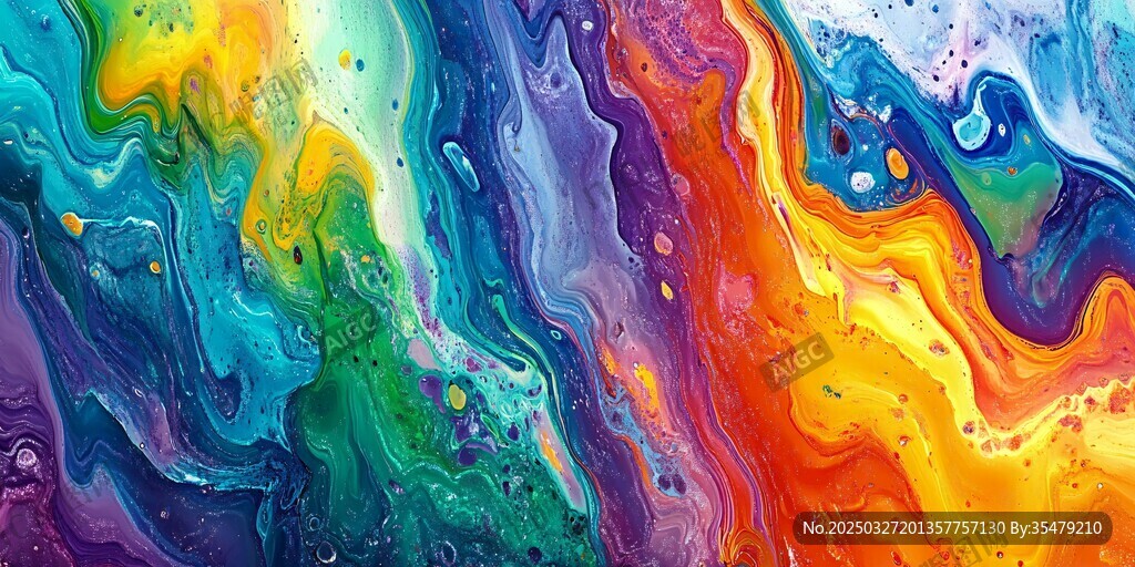 梦幻炫彩流体艺术画面