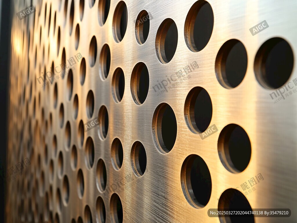 金属穿孔板特写纹理之美