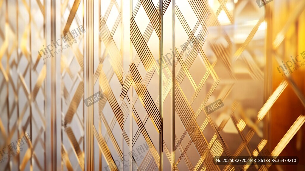 金色几何线条金属质感背景