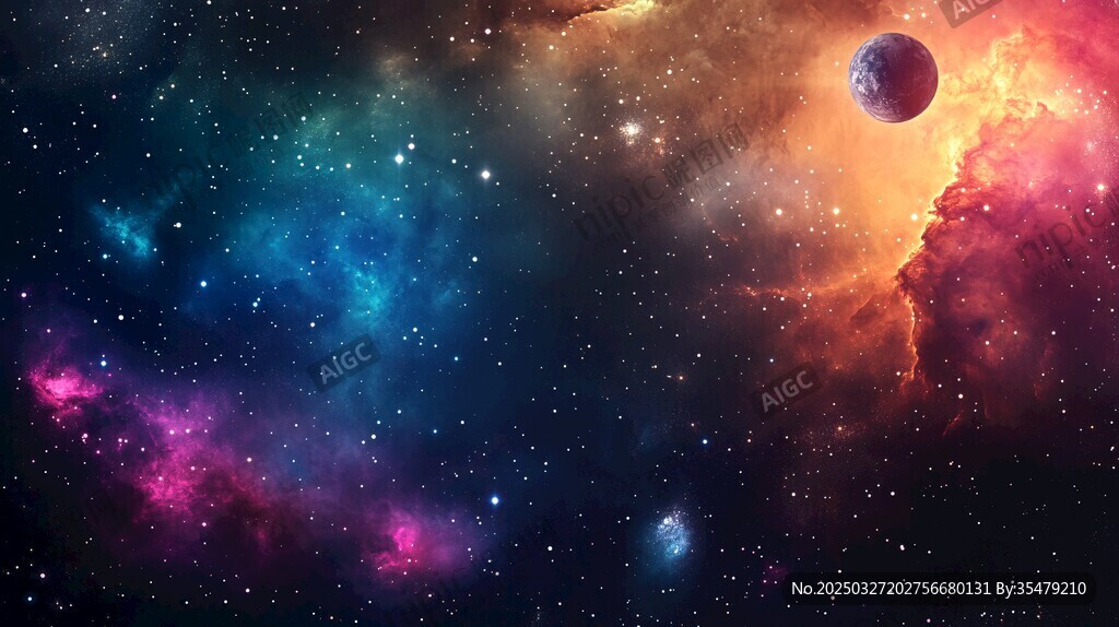 梦幻绚丽的宇宙星球景象
