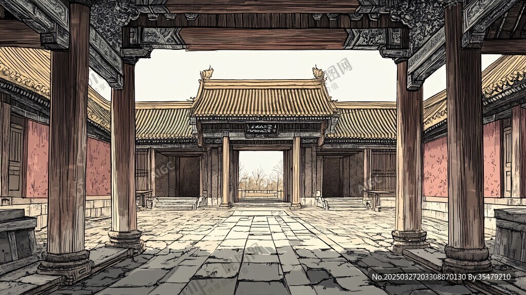 古色古香中式庭院建筑