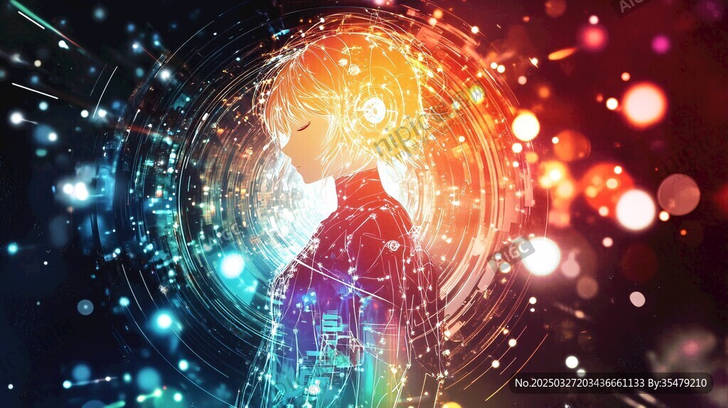 科技感十足的梦幻人物形象