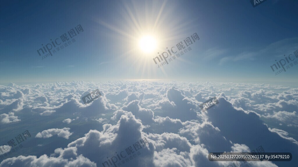 云海之上的灿烂阳光