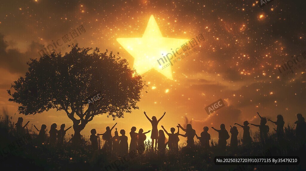 星耀之下众人欢呼场景