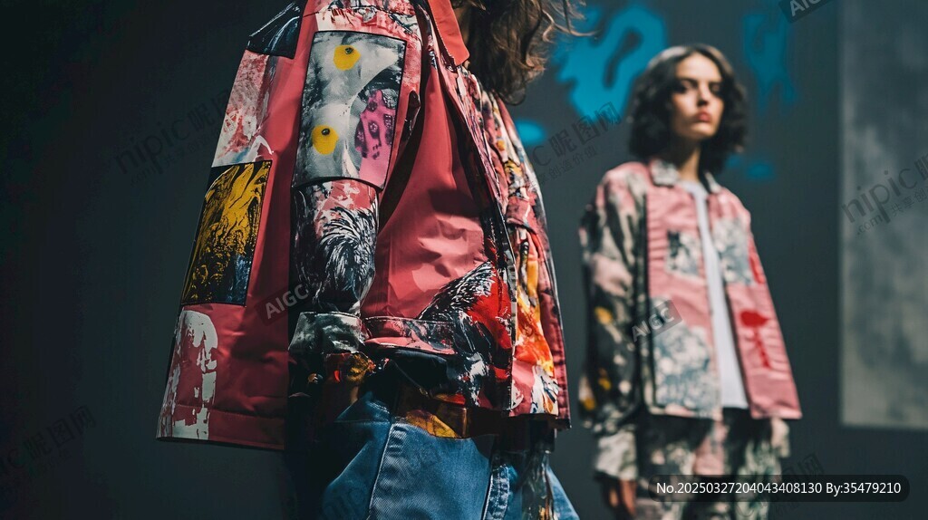 个性印花服装时尚展示