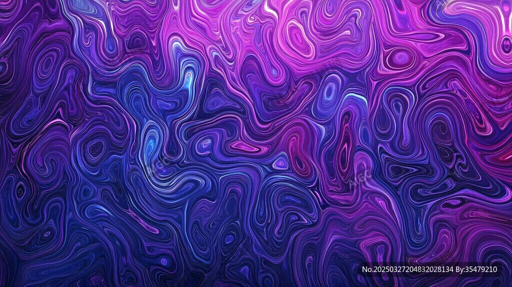 梦幻紫蓝流体艺术背景