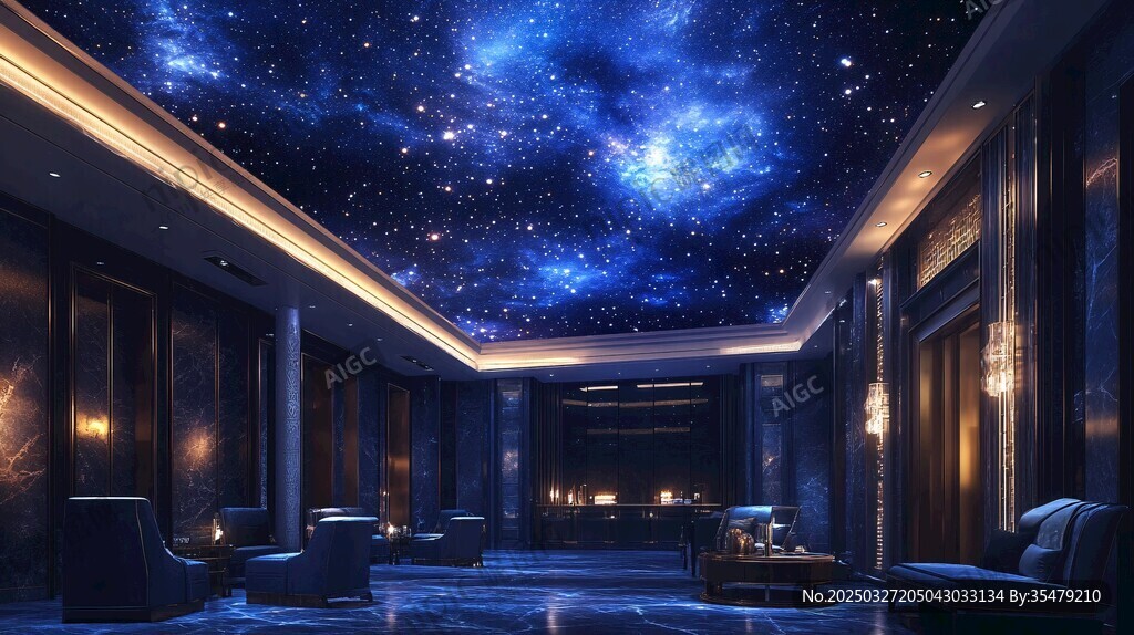 梦幻星空主题豪华休闲厅