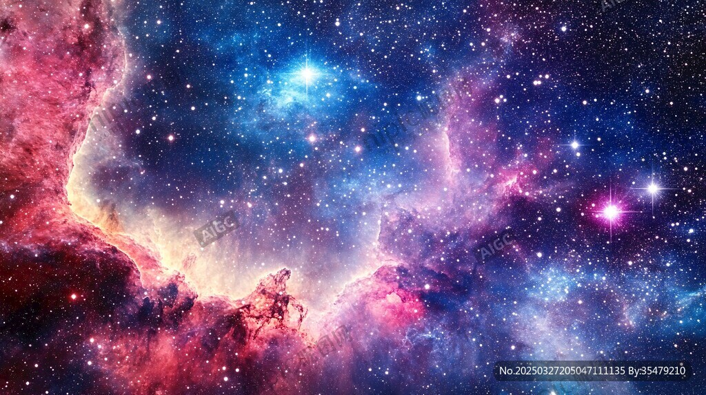 梦幻绚丽的璀璨星空