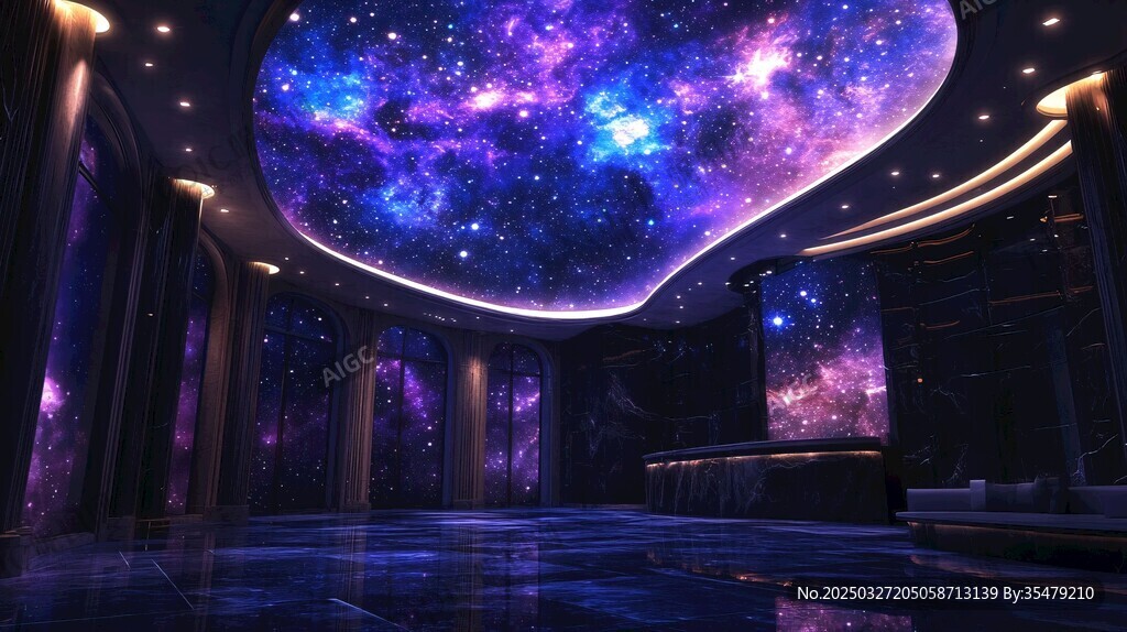 梦幻星空主题室内空间