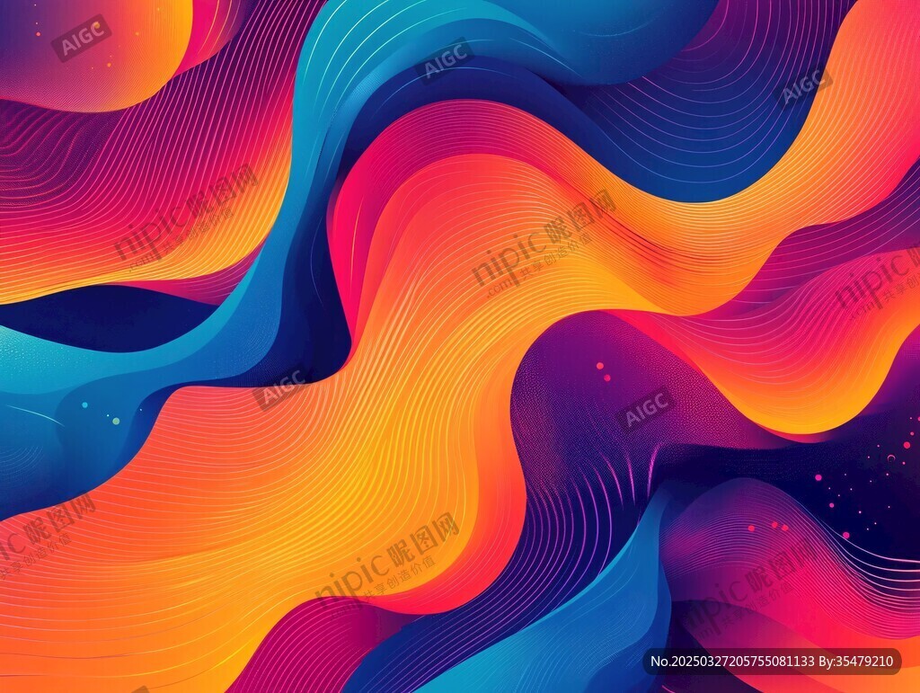 绚丽动感流体抽象艺术图案