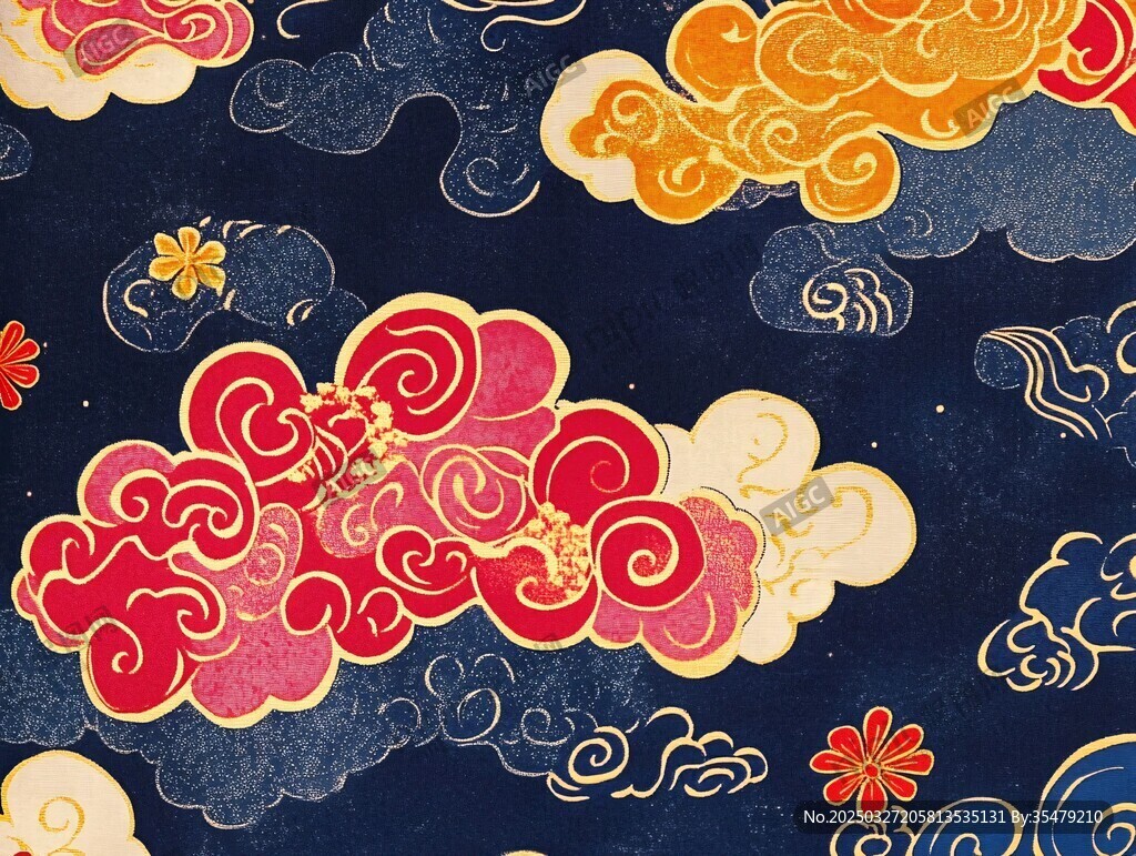 中式传统云纹图案设计
