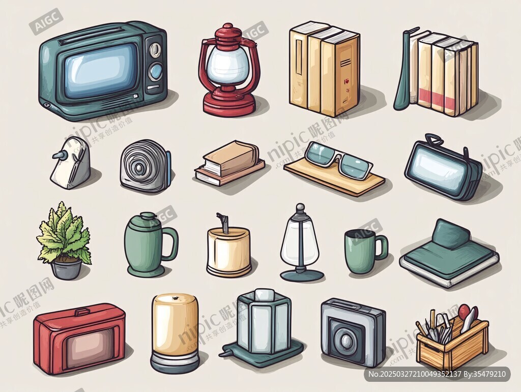 生活小物插画集合