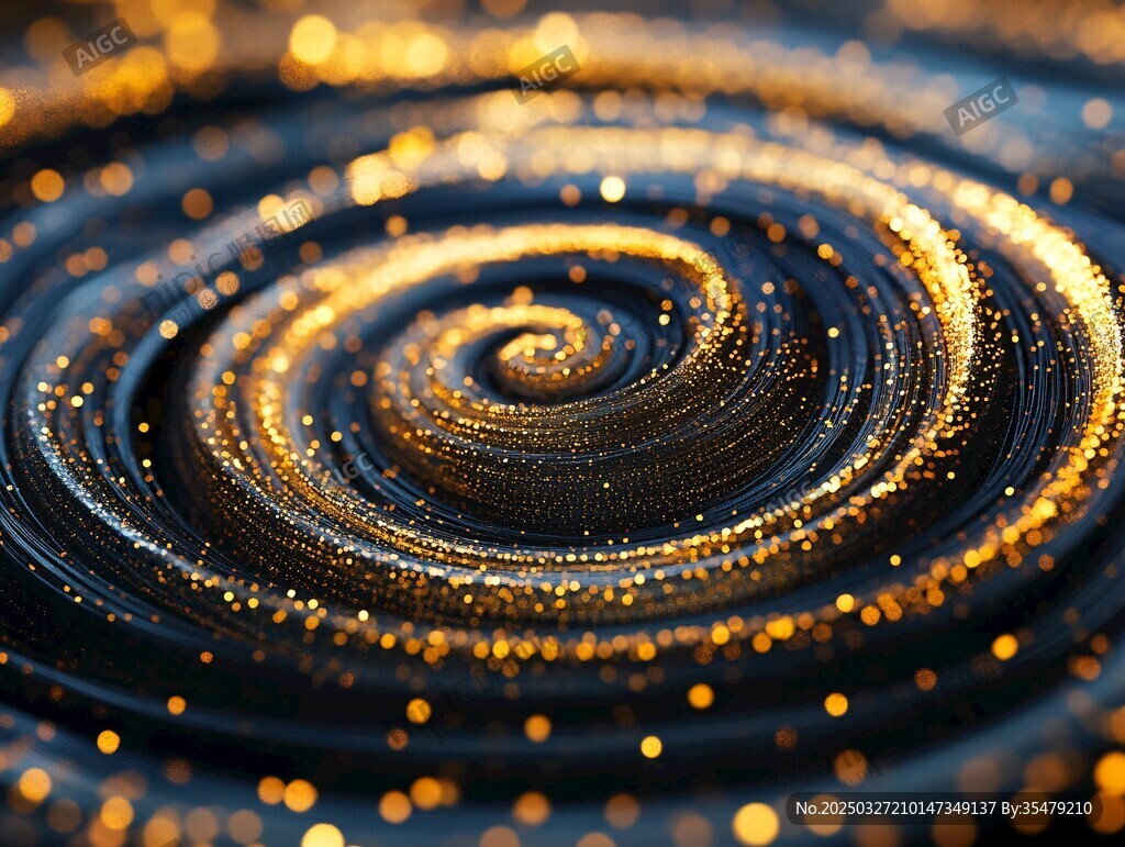 金色漩涡粒子梦幻特效