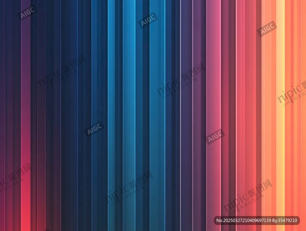 多彩竖条纹渐变背景图