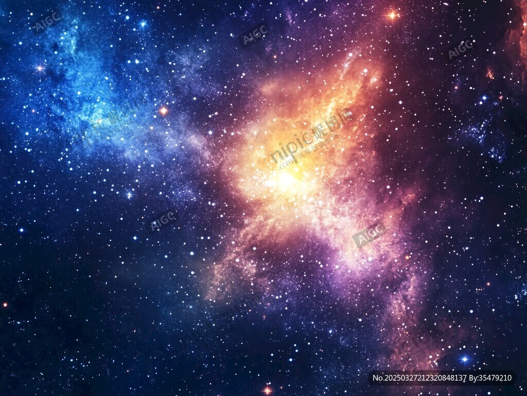 绚丽星空下的璀璨宇宙景象