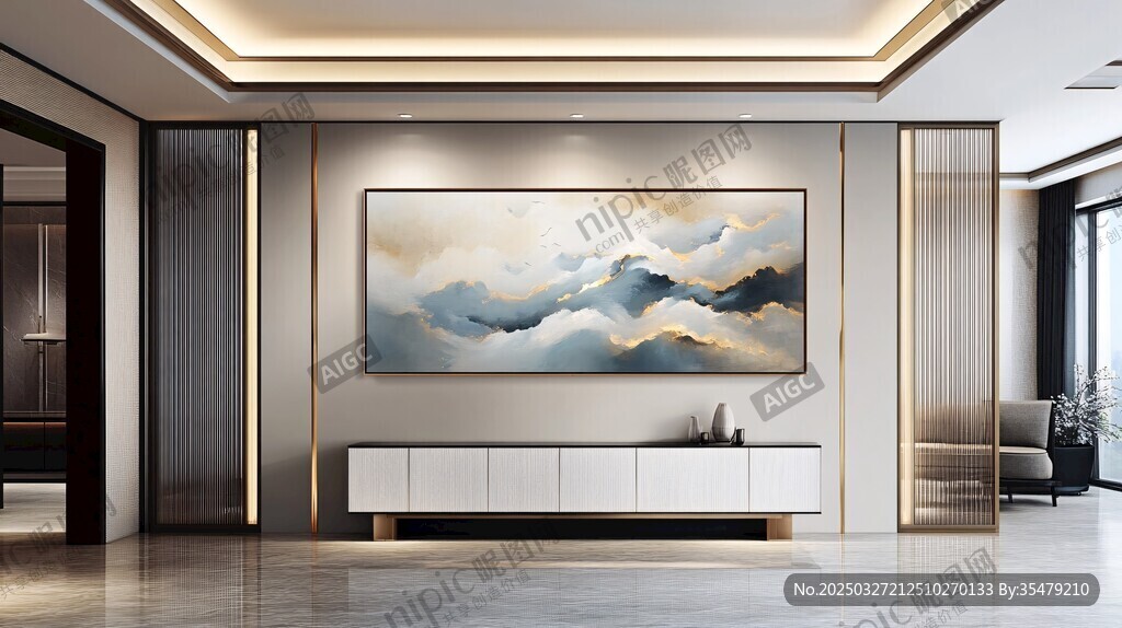现代客厅的艺术装饰景观