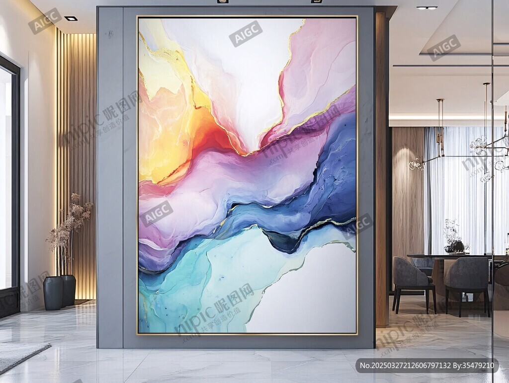 现代客厅抽象艺术装饰画