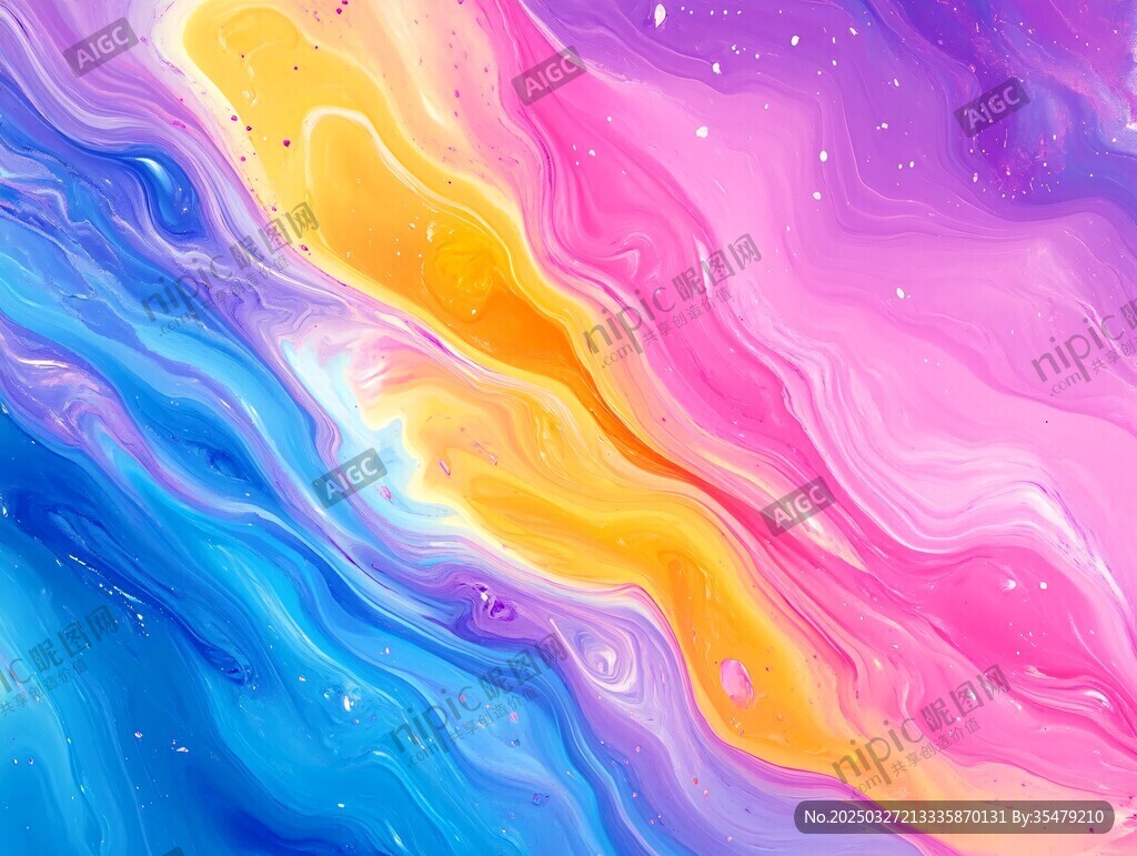 梦幻流体色彩艺术画面