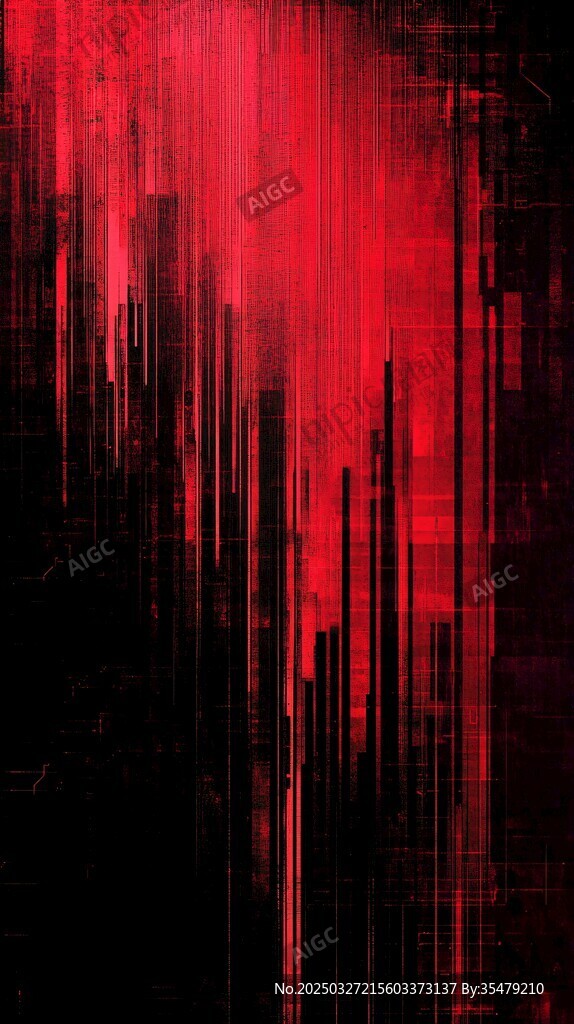 红色抽象线条背景纹理