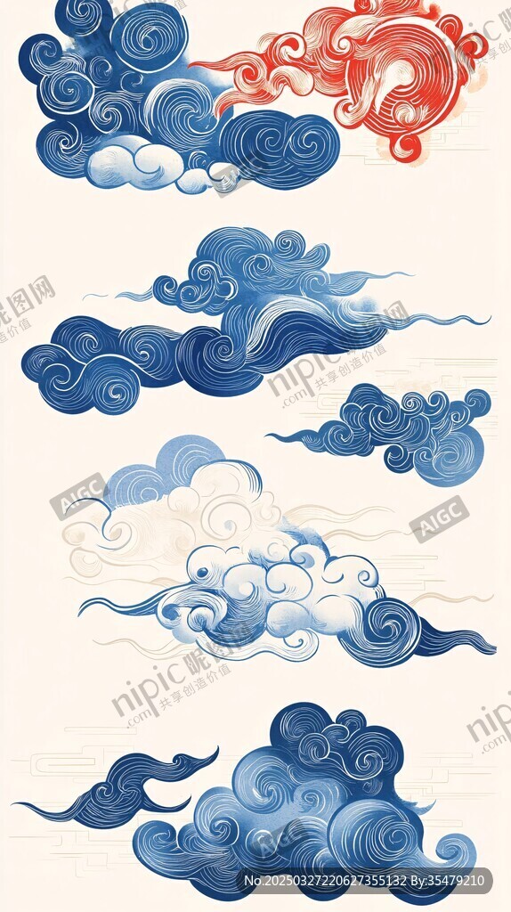 中式传统云纹图案集合