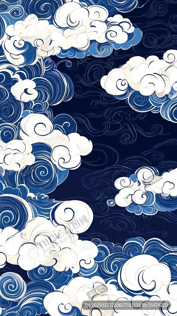 中式云纹图案设计