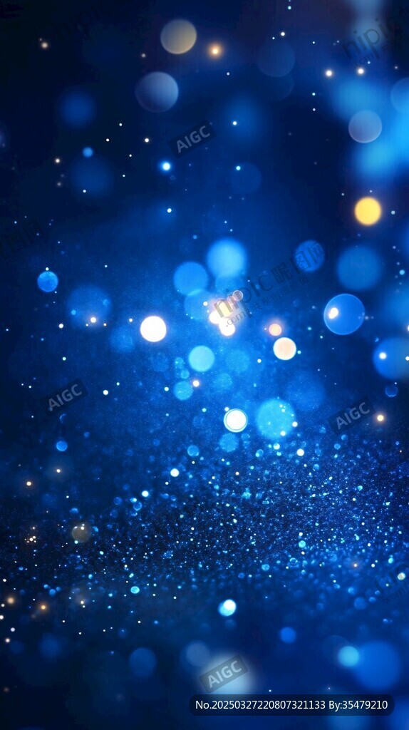 梦幻蓝色光斑背景图