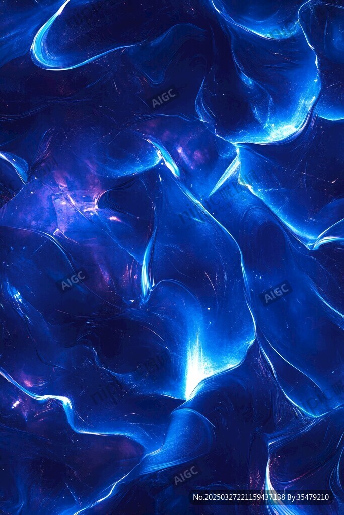 梦幻蓝色流动光影纹理