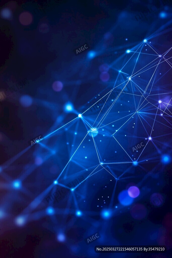 梦幻科技感的网络连接画面