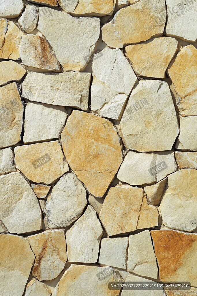 石砌墙面纹理特写