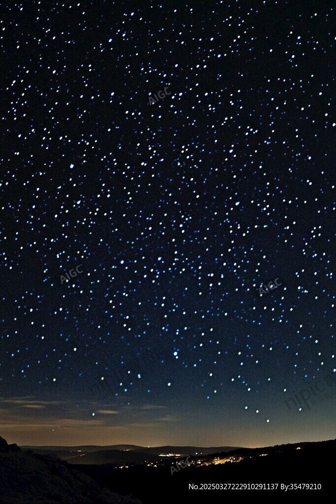 璀璨星空下的静谧大地