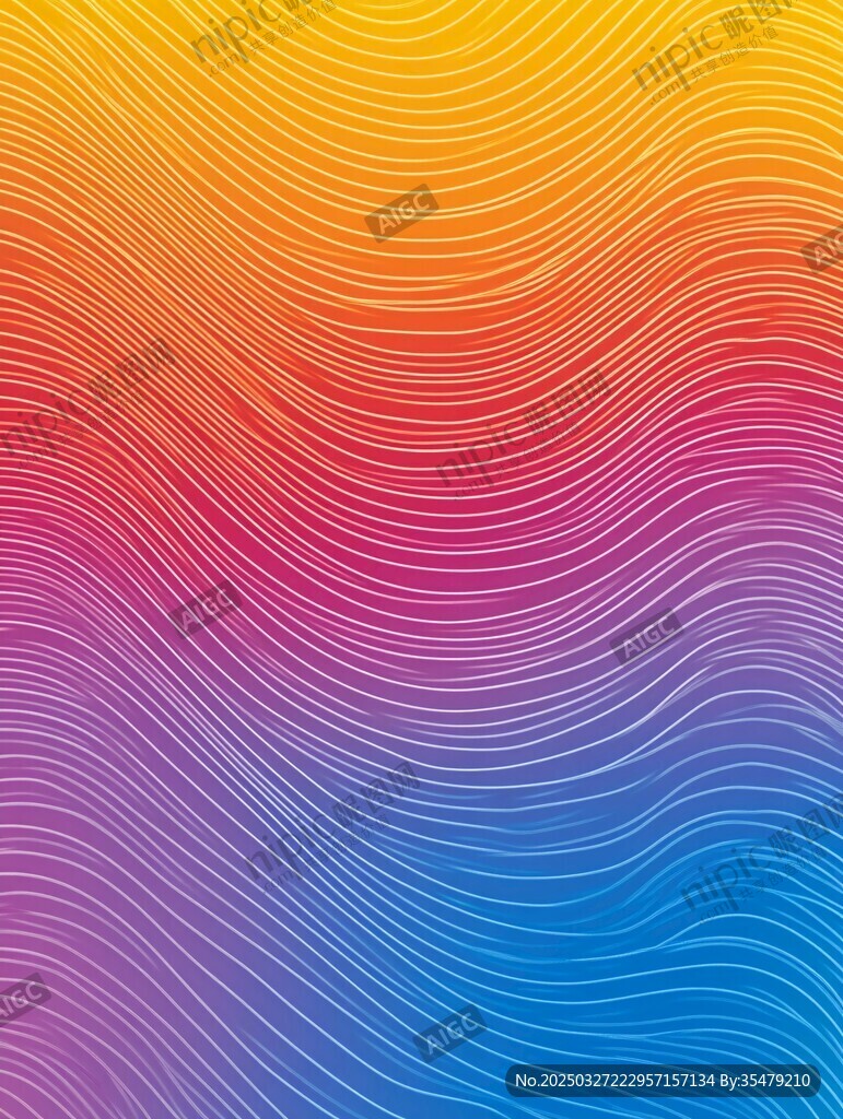 多彩波浪渐变抽象背景图