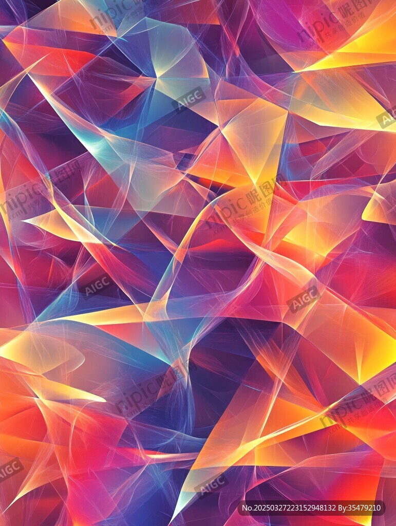 炫彩几何抽象艺术背景图