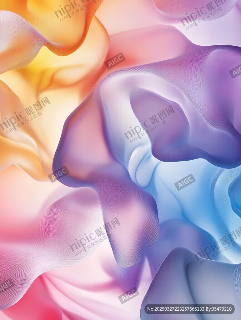 梦幻多彩流体艺术纹理