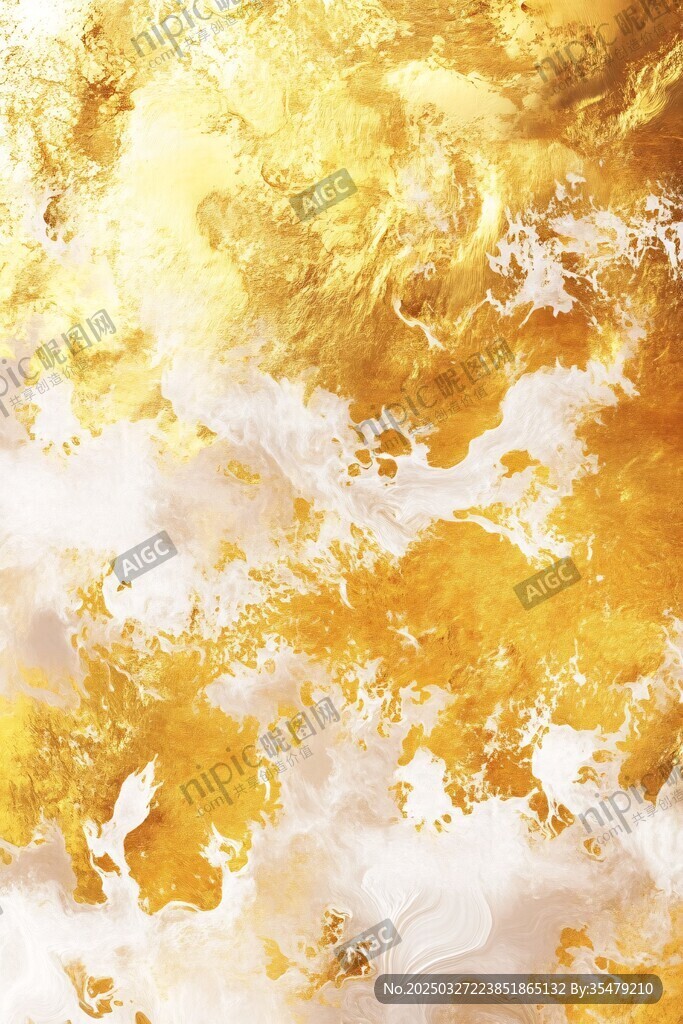 金色梦幻流体艺术纹理