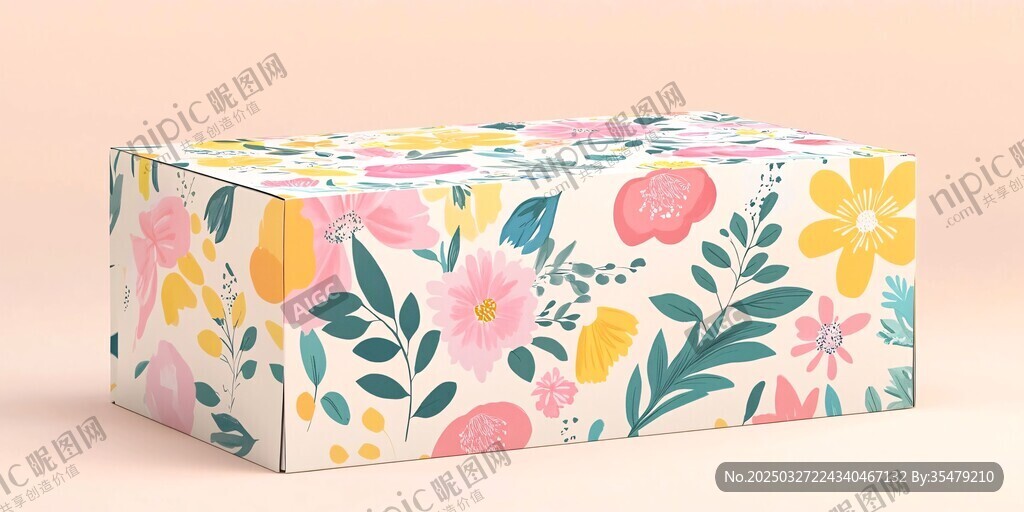 花卉图案精美礼品包装盒