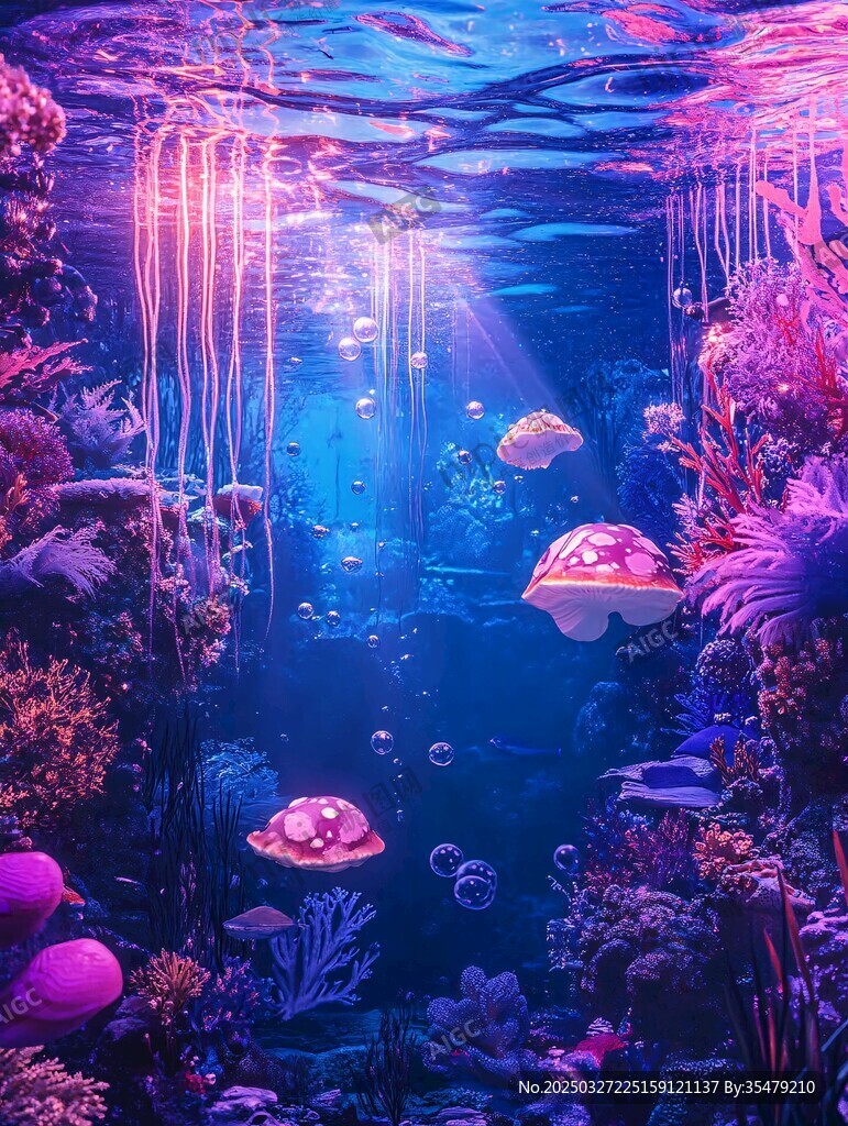 梦幻海底世界水母悠游