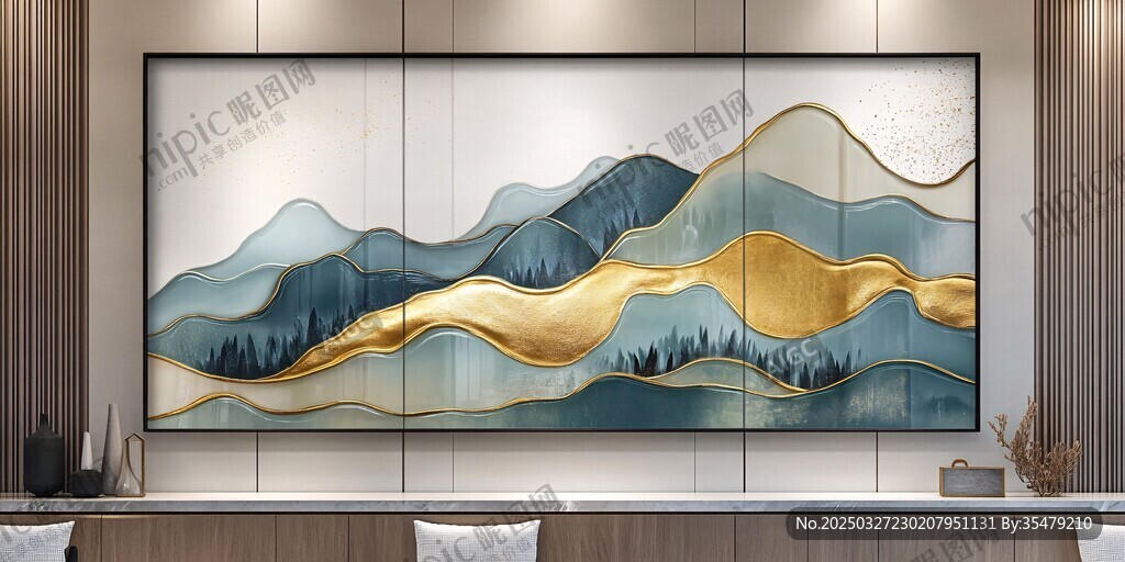 现代中式山水装饰画