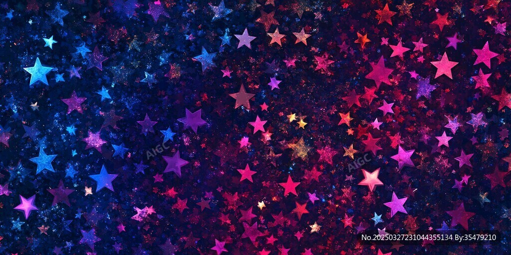 梦幻多彩星星背景图