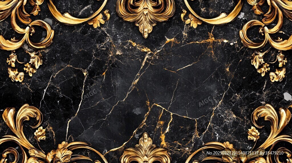 黑金大理石奢华装饰图案
