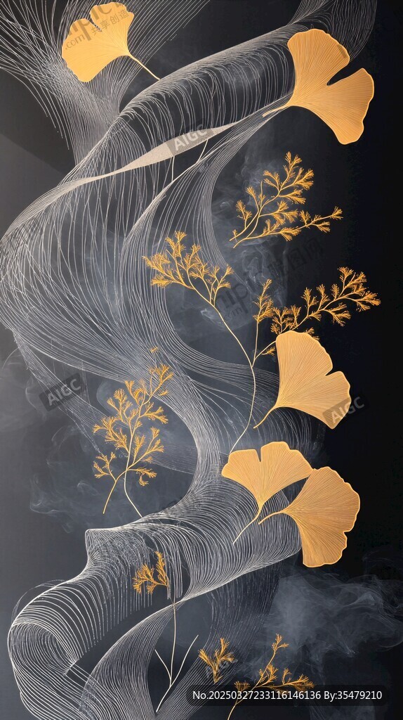 银杏飘影 灵动中式艺术画