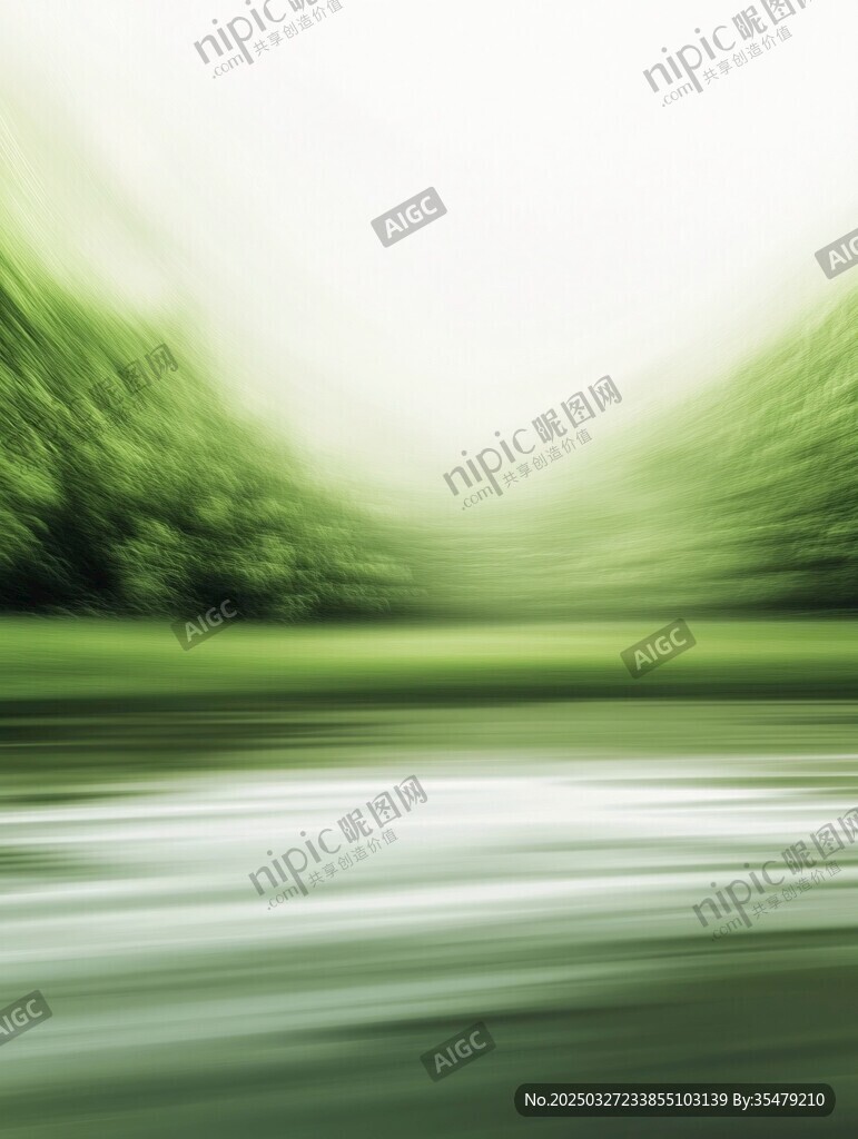 绿意盎然的自然风景画面