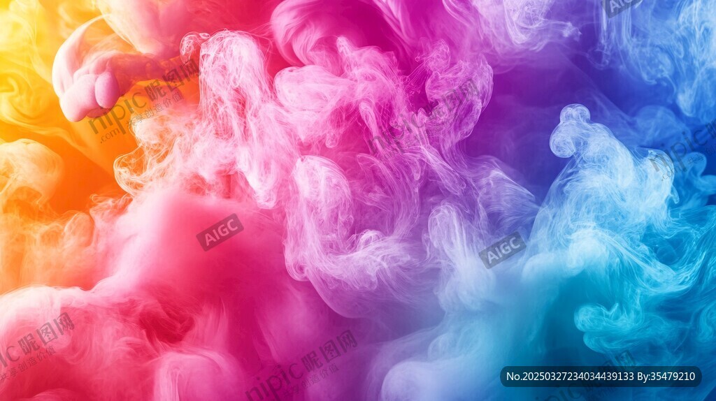 梦幻彩色烟雾纹理背景