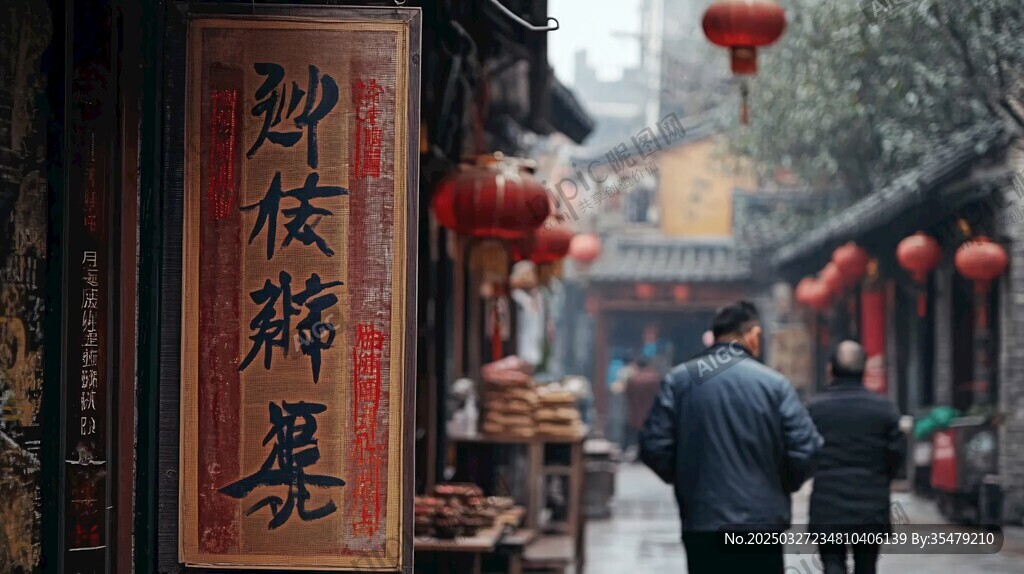 古巷年味浓 行人漫步其间