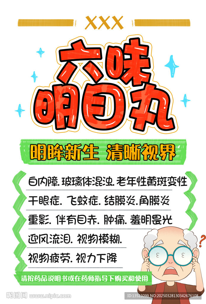药品POP手绘海报