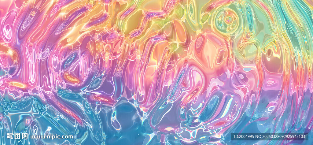 彩虹水波纹
