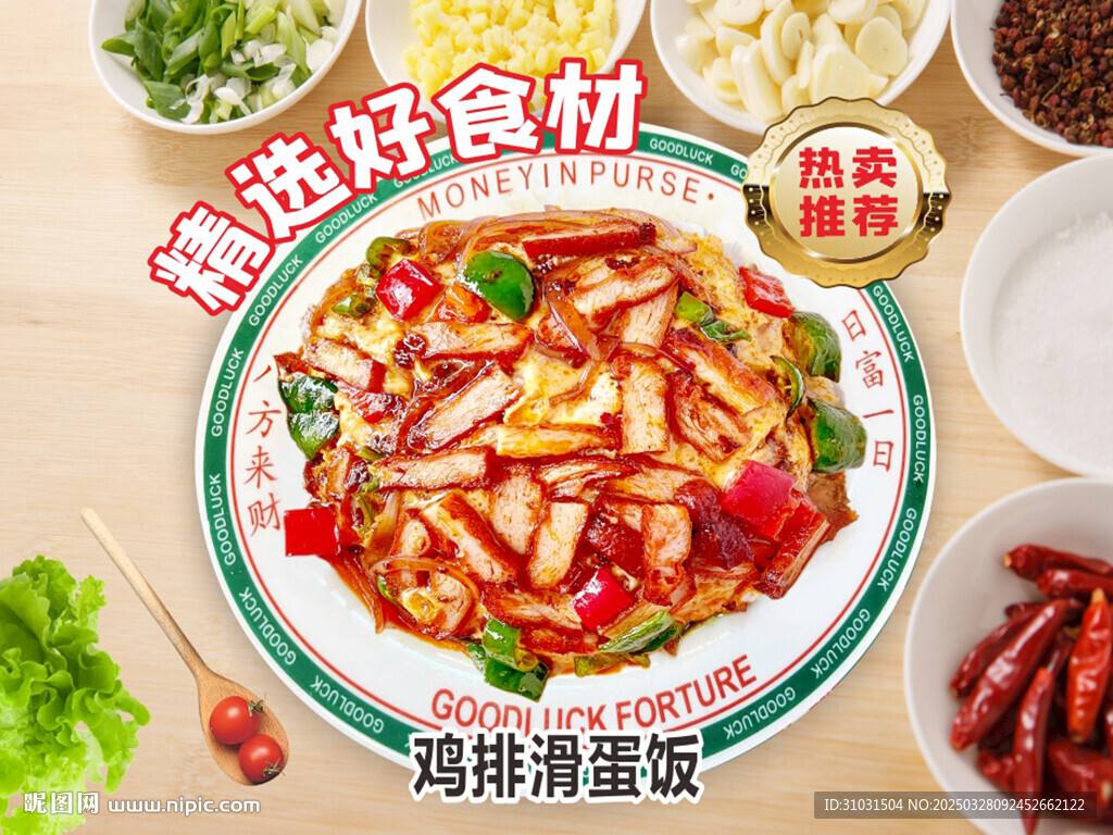 鸡排滑蛋饭